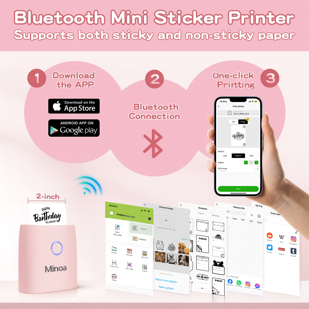 Minoa Mini - Bluetooth Thermal Printer