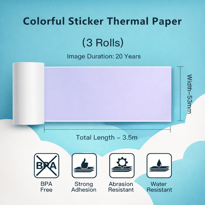 Mini Thermal Printer Color Paper Roll